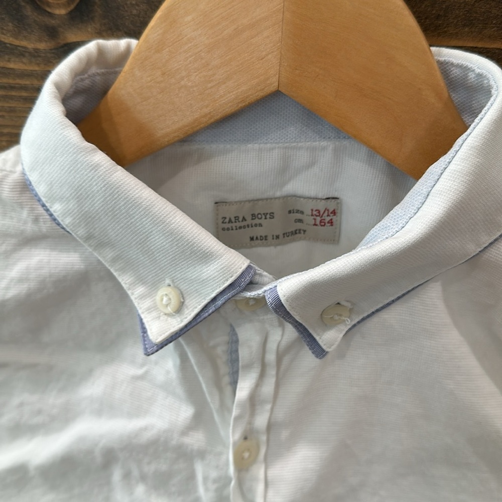 Zara boys White Button Down Shirt - Picture 2 of 4